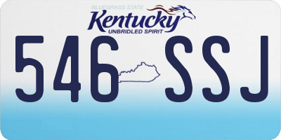 KY license plate 546SSJ
