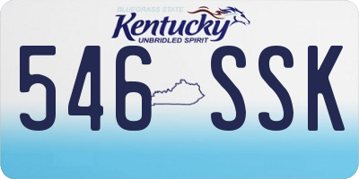 KY license plate 546SSK