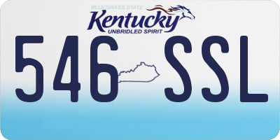 KY license plate 546SSL