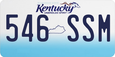 KY license plate 546SSM
