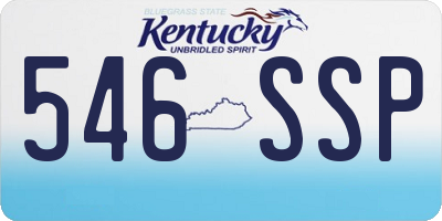 KY license plate 546SSP
