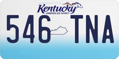 KY license plate 546TNA