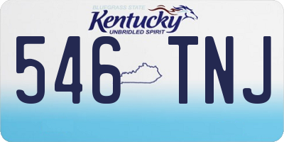 KY license plate 546TNJ