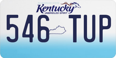 KY license plate 546TUP