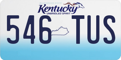 KY license plate 546TUS
