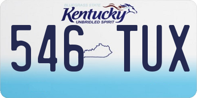 KY license plate 546TUX