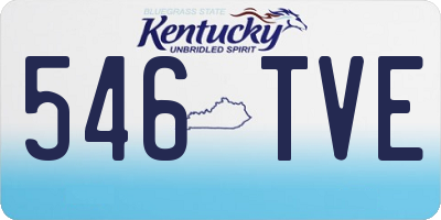 KY license plate 546TVE