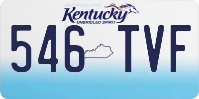 KY license plate 546TVF