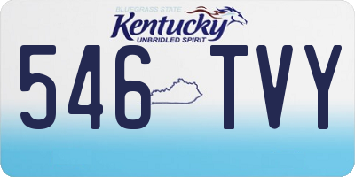 KY license plate 546TVY