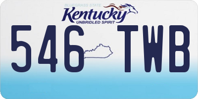 KY license plate 546TWB