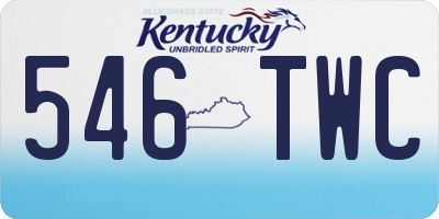KY license plate 546TWC