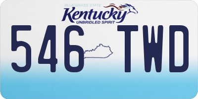KY license plate 546TWD