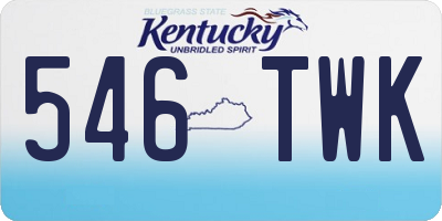 KY license plate 546TWK