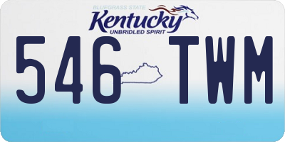 KY license plate 546TWM