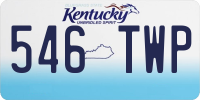 KY license plate 546TWP