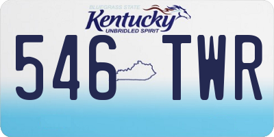 KY license plate 546TWR