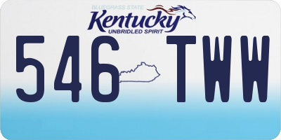 KY license plate 546TWW