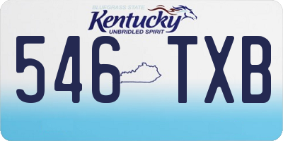 KY license plate 546TXB