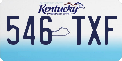 KY license plate 546TXF