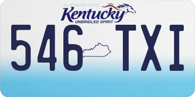 KY license plate 546TXI