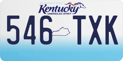 KY license plate 546TXK