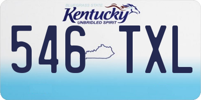 KY license plate 546TXL