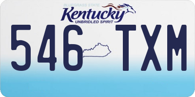 KY license plate 546TXM