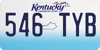KY license plate 546TYB