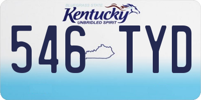 KY license plate 546TYD