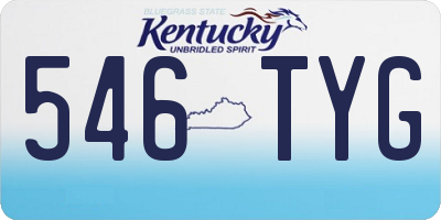 KY license plate 546TYG