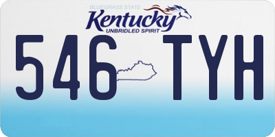 KY license plate 546TYH