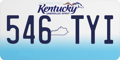 KY license plate 546TYI