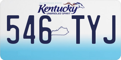 KY license plate 546TYJ