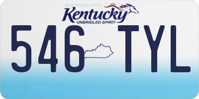 KY license plate 546TYL