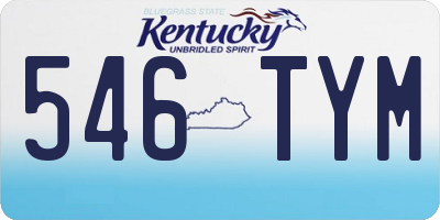 KY license plate 546TYM