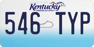 KY license plate 546TYP