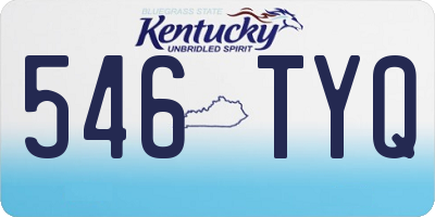 KY license plate 546TYQ