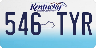 KY license plate 546TYR