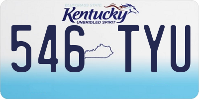 KY license plate 546TYU