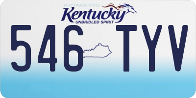 KY license plate 546TYV