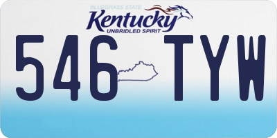KY license plate 546TYW