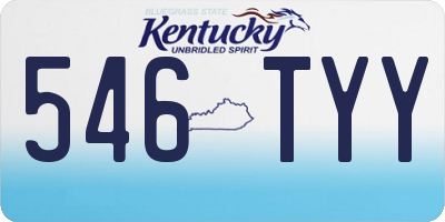KY license plate 546TYY