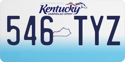 KY license plate 546TYZ