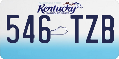 KY license plate 546TZB