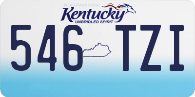 KY license plate 546TZI