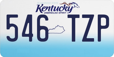 KY license plate 546TZP