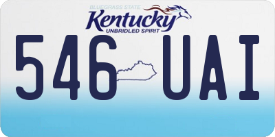 KY license plate 546UAI