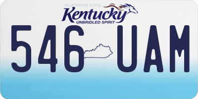 KY license plate 546UAM