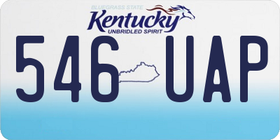 KY license plate 546UAP