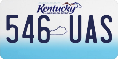 KY license plate 546UAS